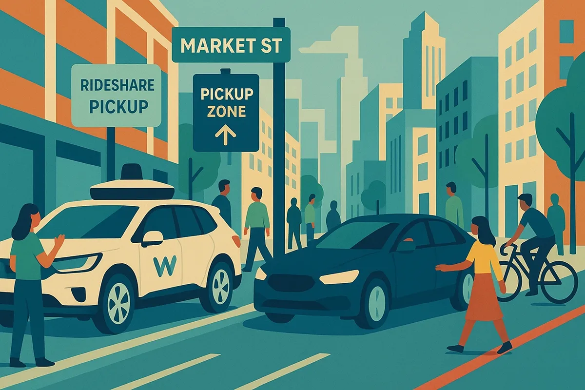 Car-full Market Street - Uber and Lyft return to Market